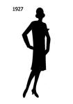 Picture of Black Fashion Silhouette 1927 for Stencils