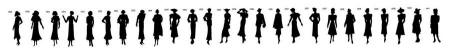 Timeline of fashion silhouettes 1930 to 1940