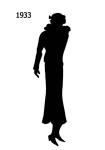 Picture of a Black Fashion Silhouette 1933