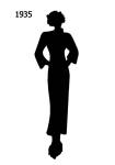 Picture of a Black Fashion Silhouette 1935