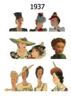  C20th Hair Styles & Hats Images Fashion History 1937