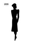 Picture of a Black Fashion History Silhouette 1939