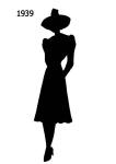Picture of a Black Fashion History Silhouette 1939