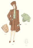 1946 Tailleur Trade Fashion Plates Fashion Design 