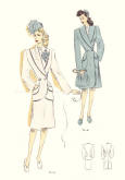1946 Tailleur Trade Fashion Plates Fashion Design 
