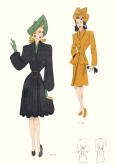 1946 Tailleur Trade Fashion Plates Fashion Design 