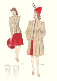 1946 Tailleur Trade Fashion Plates Fashion Design 