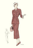 1949 Facon Tailleur Trade Fashion Design Images 