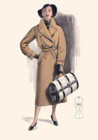 1955 Camel Wrap Coat and Holdall
