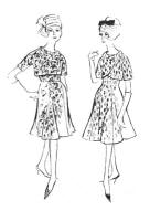 1962 Princess cut skirts on dresses and Empire line cover up bolero jacket.