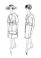 1962 Coat with Kimono elbow length sleeves and suit variation.