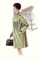 1965 Coat - Fashion History Drawings of the 1960s