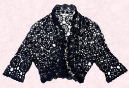 This useful and fashionable navy blue crochet cardigan bolero is from John Lewis UK and costs just �40
