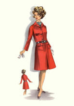 C20th Fashion History Image - Coat Dress c1964 - 1967