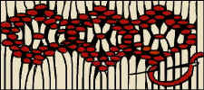 Diagram of double wave stitch.