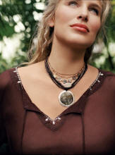 Multi shell necklace �8 Large disc bead necklace �10