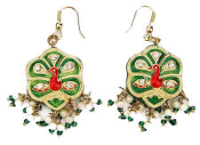 Indian Lac Costume Jewellery Earrings