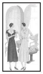 April 1930 - Good Housekeeping Fashion Images 3 - Sleeves are shorter.