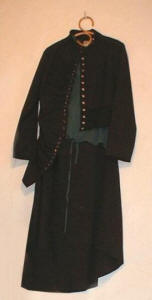 Military style jacket and skirt.