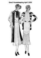April 1930 - Good Housekeeping Fashion Images - Pleats