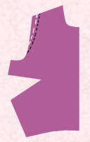 Picture 1 showing adjustment to armhole and shoulderline for petite alterations