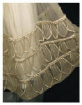 Detail of hem on vintage Romantic Dress