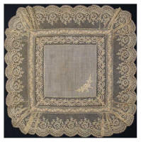 Valenciennes Trimmed Handkerchief - Exquisite Victorian handkerchief