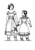 Colouring in Pictures of Regency Children's Costume  1825