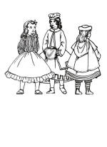 Colouring in Pictures of Victorian Children's Costume 1860