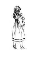 Girl in smock dress 1895