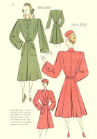 c1948  Fashion Designs - Sewing Pattern Cutting Drafts 3019 and 3020
