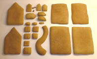 Picture of gingerbread pieces after cooking.