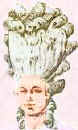 Picture of a Georgian woman in a high white wig.