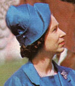 The Queen's Hats to the Mid 1970s blue hat