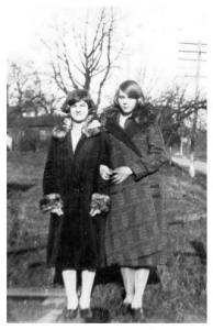 Two Girls in flapper Coats 1927