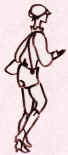Drawing of hotpants. Fashion history and costume history of the 1970s.
