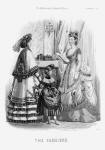 The Englishwoman's Domestic Magazine Fashions 1869 - Greyscale image for colouring in.
