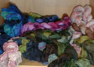 Silk scarves at Lynne Craig