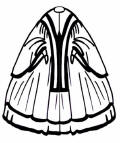 Picture of a witzchoura mantle. Costume history and fashion history of cloaks and coats.