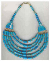 Turquoise blue necklace from crafts international of India