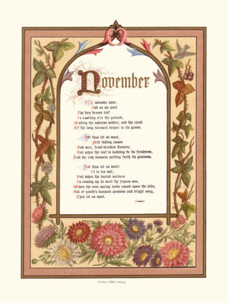 November Calligraphy Picture
