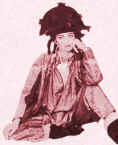 Picture of a model wearing a pirate outfit. New romantics fashion history 1980s.