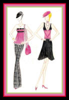 Bootleg trouser fashion sketch. Fashion Gallery 23 Rallitza