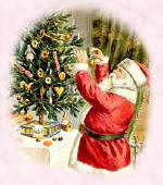 Santa at the tree