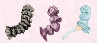 Fashion history picture of Victorian sleeve styles.