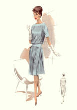 Fine Pleat Dress in Tricel.