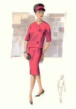 Over Blouse Two Piece Suit c1961-1965