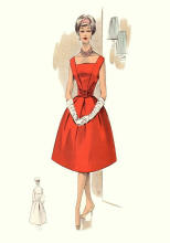 Full Skirted 1960s Evening Dress