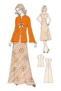 Maxi skirt and jacket pattern of 1970s