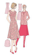 Dress pattern of 1970s